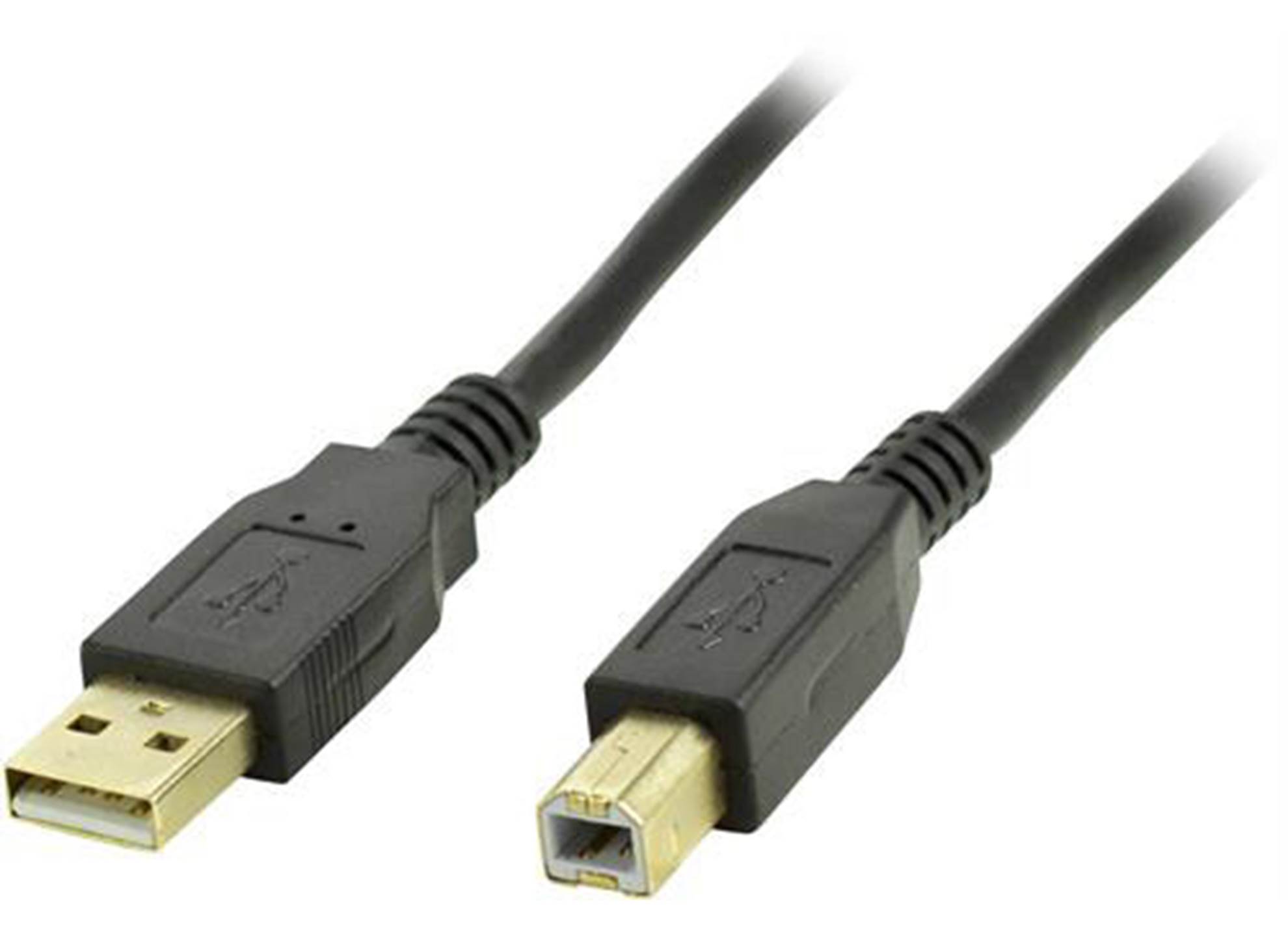 USB 2.0 Typ-A - Typ-B 2m Svart