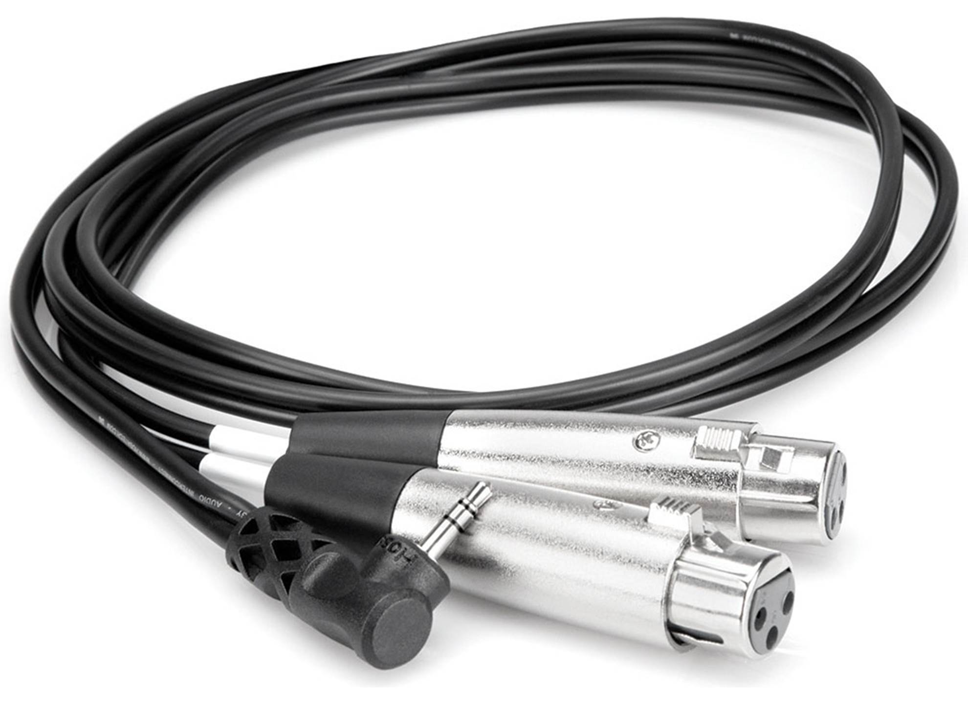 CYX-401F Y-kabel Vinklad Mini Stereotele - Dubbel XLR Hona 30cm