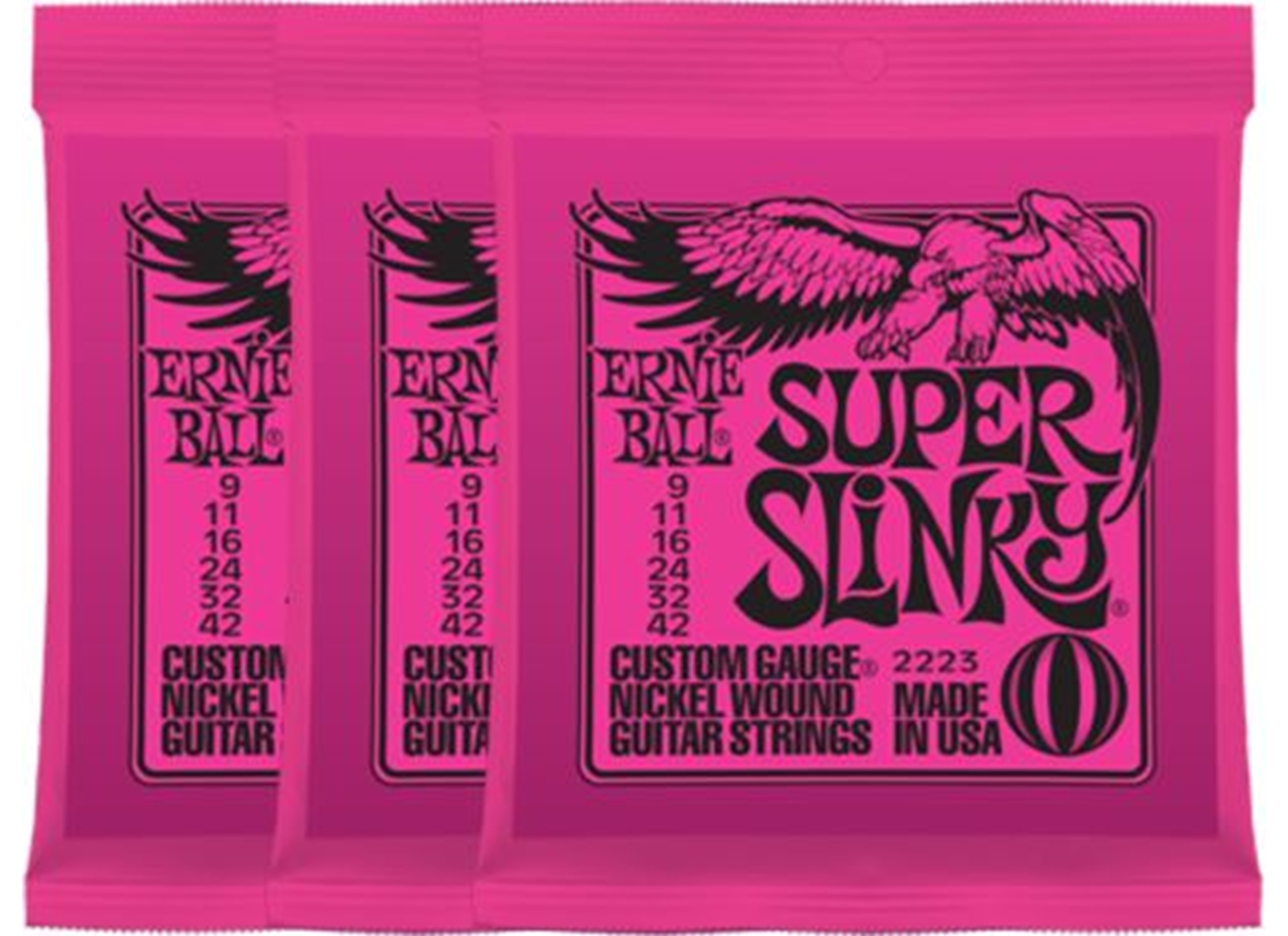 009-042 Super Slinky 3-pack Nickel Wound 3223 