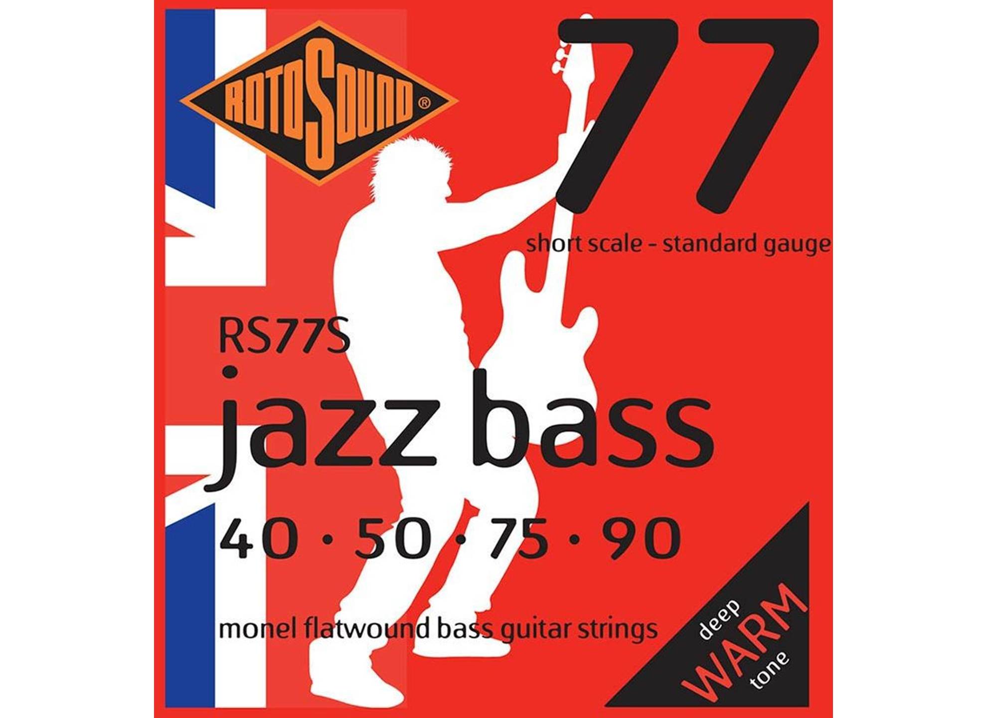 Jazz Bass 77, Shortscale, Monel Flatwound, 40-90