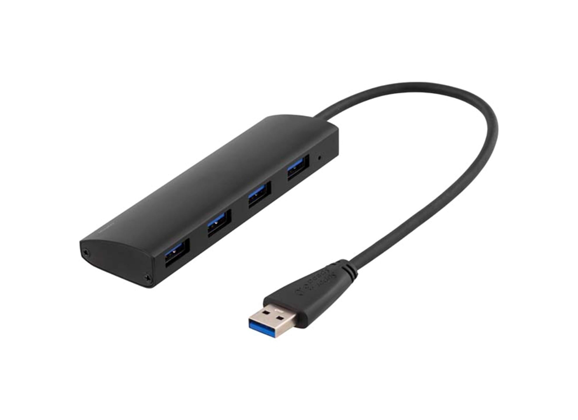 4-port USB 3.1 Hub Svart
