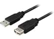 USB 2.0 kabel Typ A hane - Typ A hona 3m svart