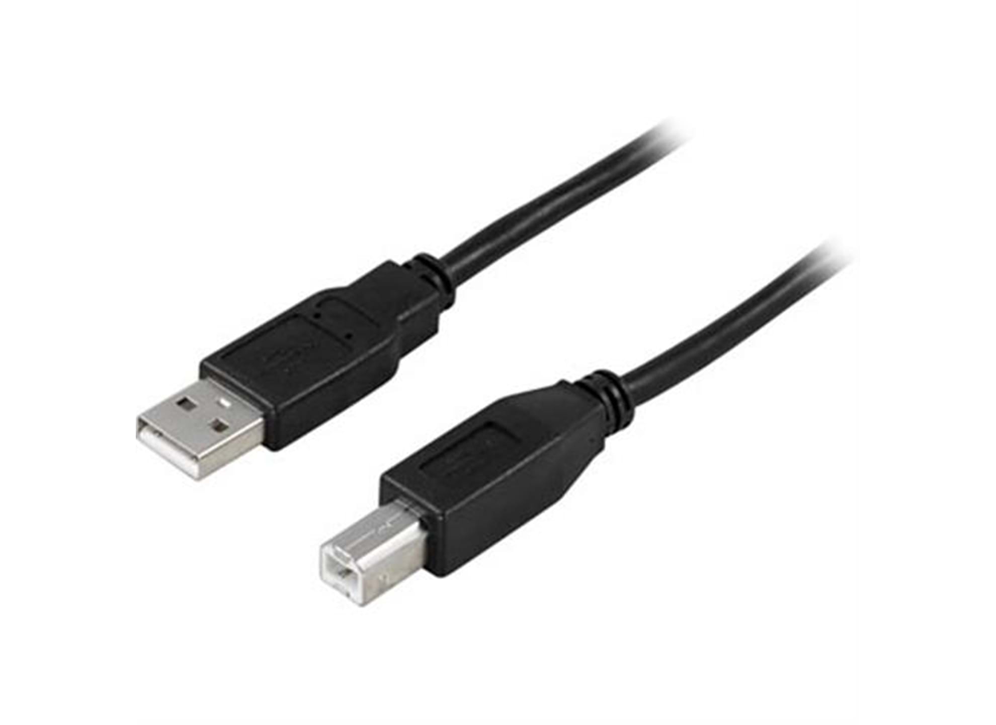 USB 2.0 kabel Typ A hane - Typ B hane 5m svart