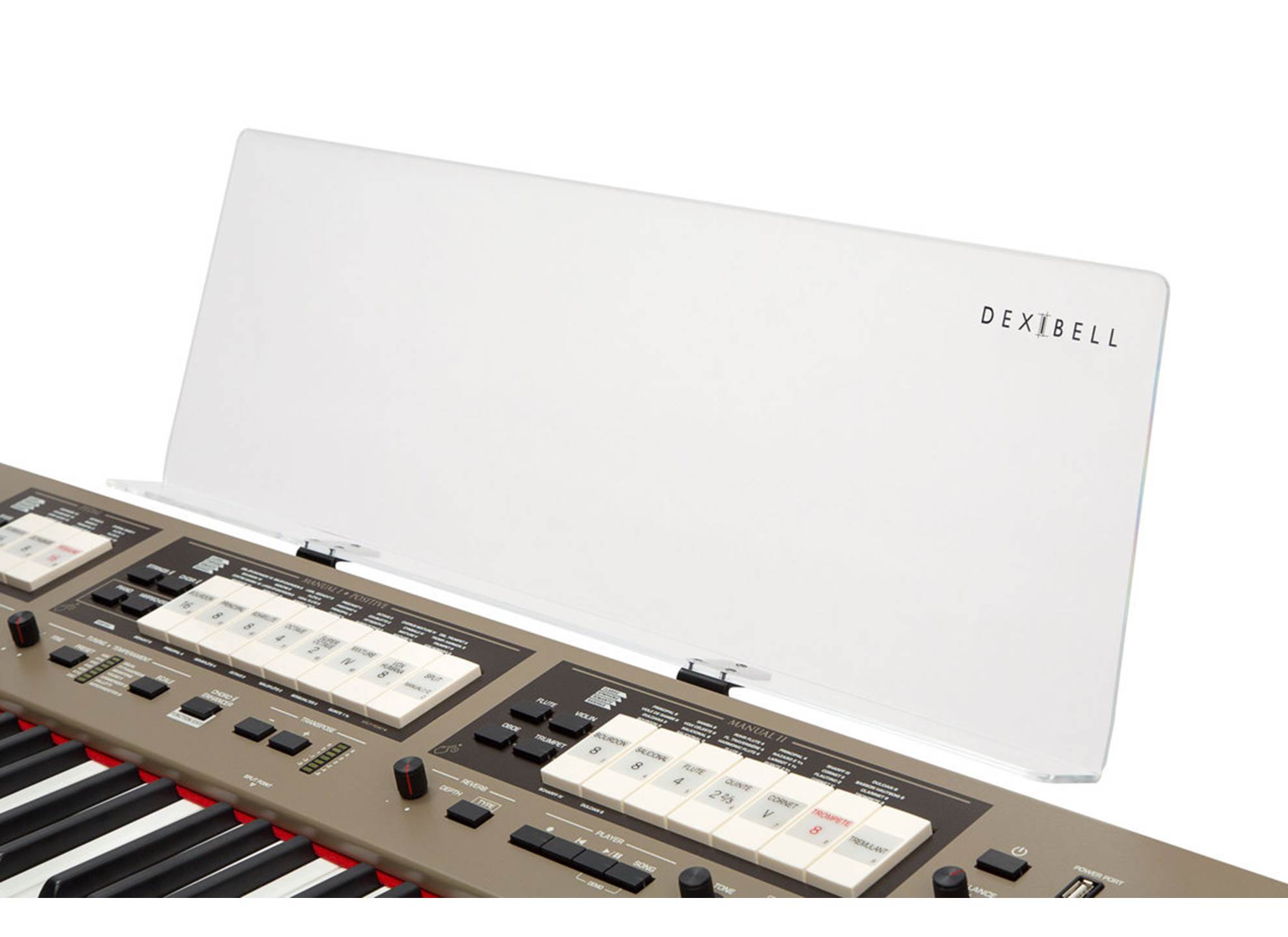 Dexibell Plexiglass Music Stand på emusic.se Sveriges musikaffär på