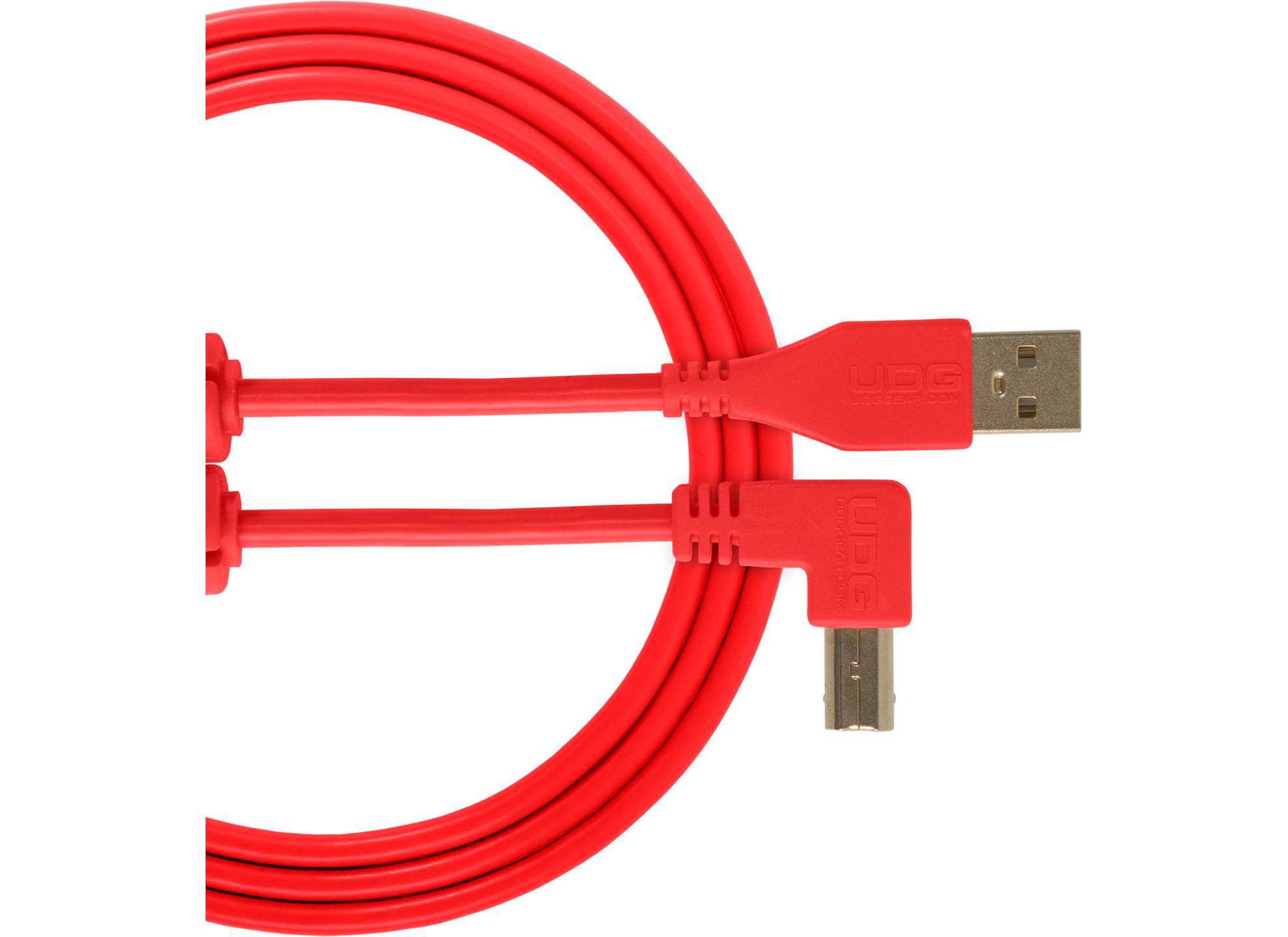 Ultimate USB 2.0 A-B Red Angled 3m