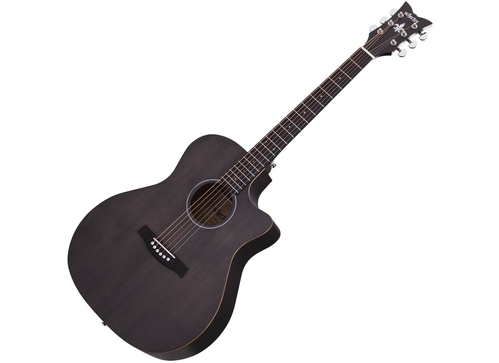 Deluxe Acoustic Satin See Thru Black