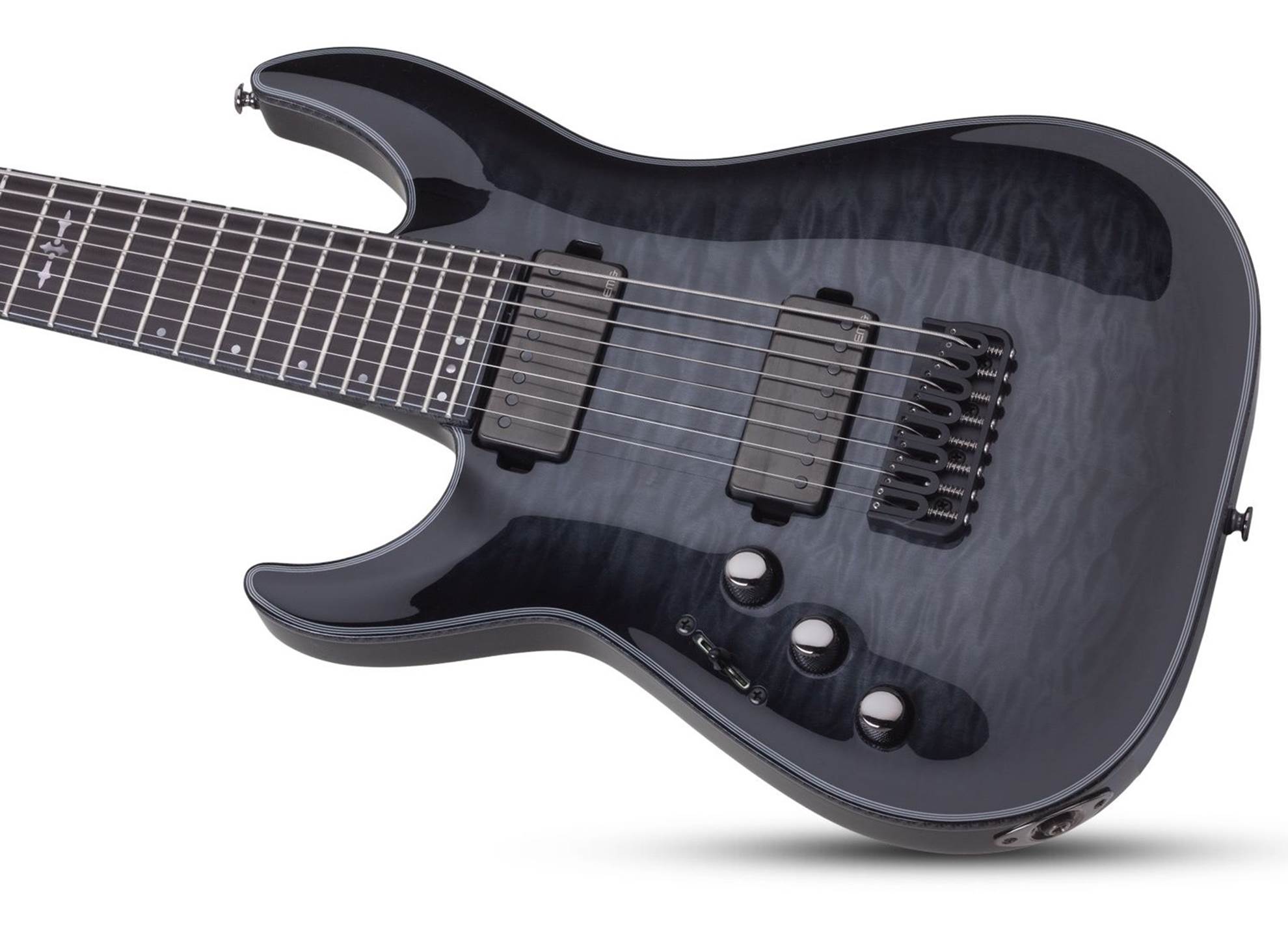 Hellraiser Hybrid C-8 Trans Black Burst LH