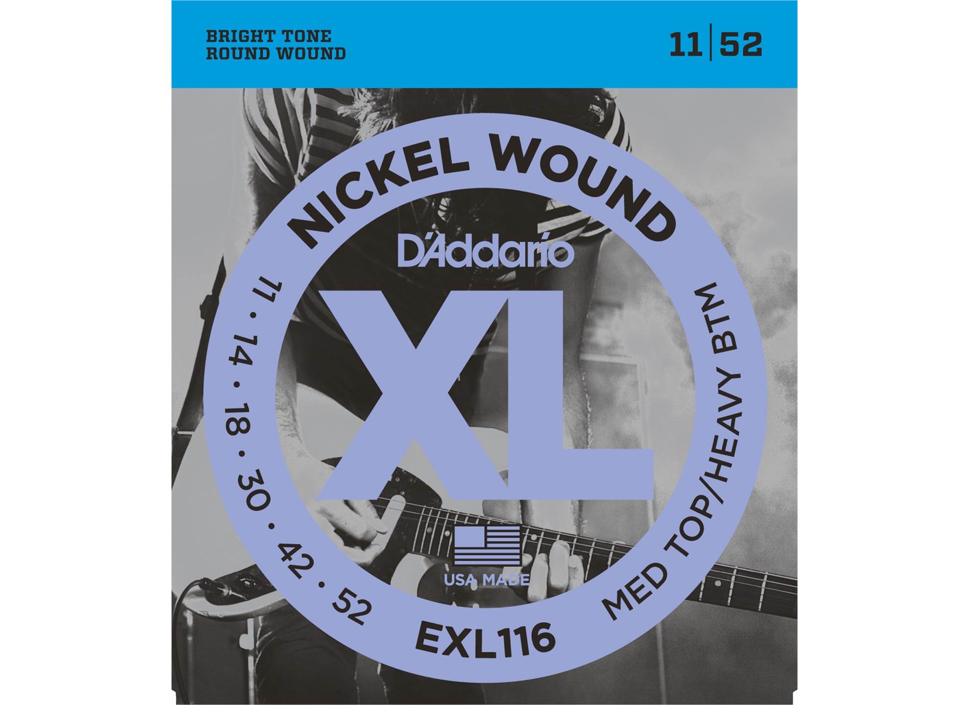EXL116 XL Nickel Wound 11-52 Medium Top/Heavy Bottom