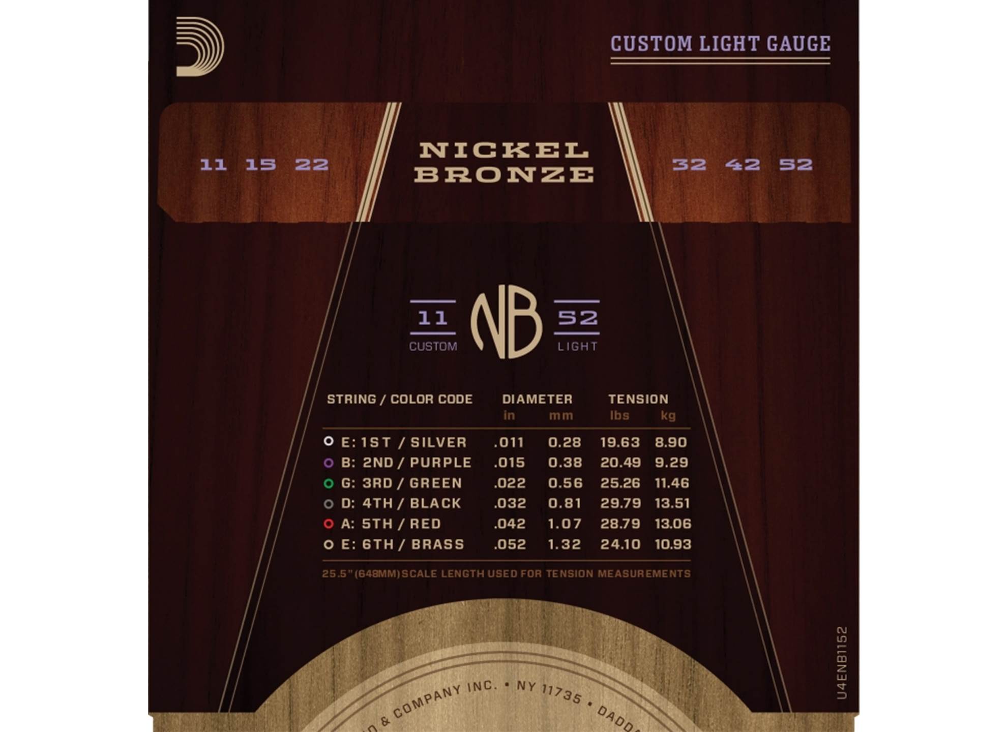 NB1152 Nickel Bronze 11-52 Custom Light