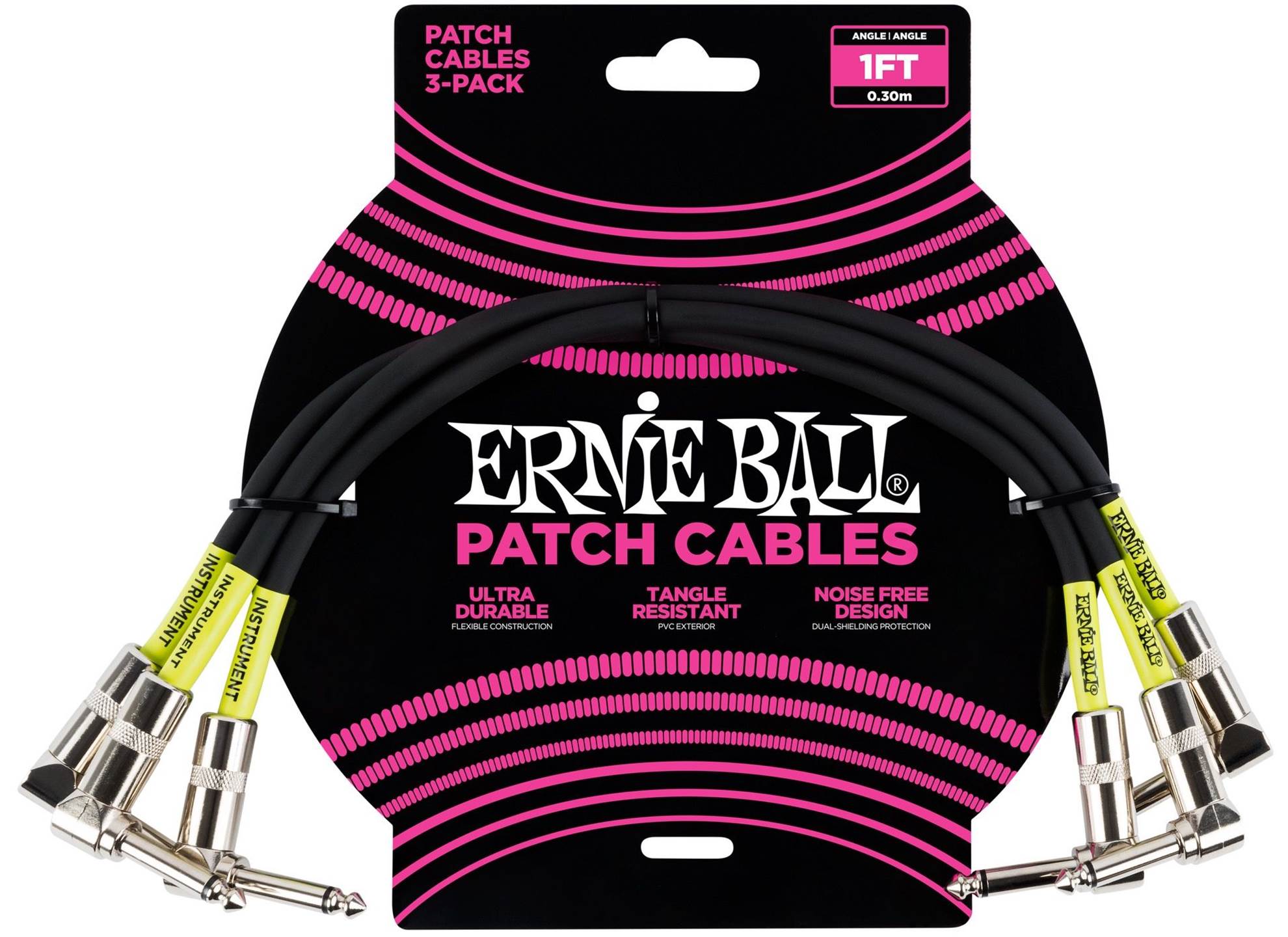 EB-6075 Patch Cable Black 30 cm 3-pack
