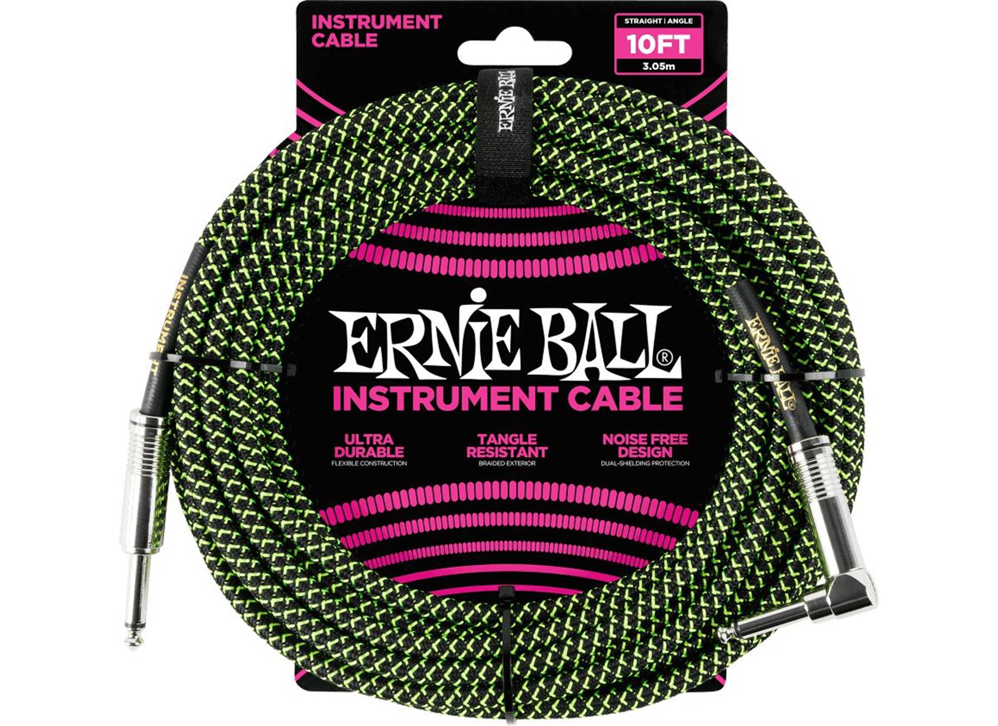 EB-6077 Instrument Cable Black & Green 3 m
