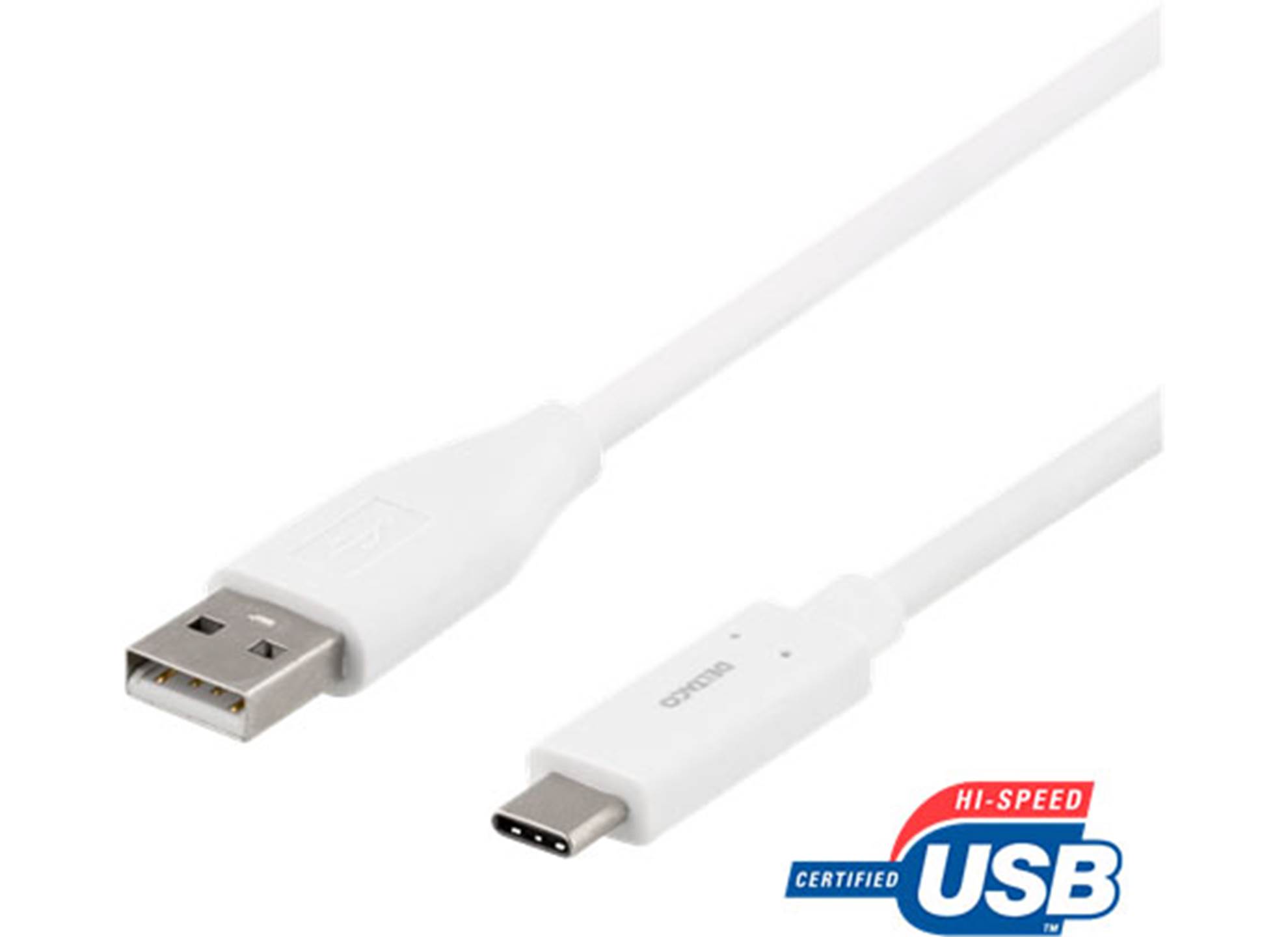 USB-C - USB-A Kabel 1,5m Vit