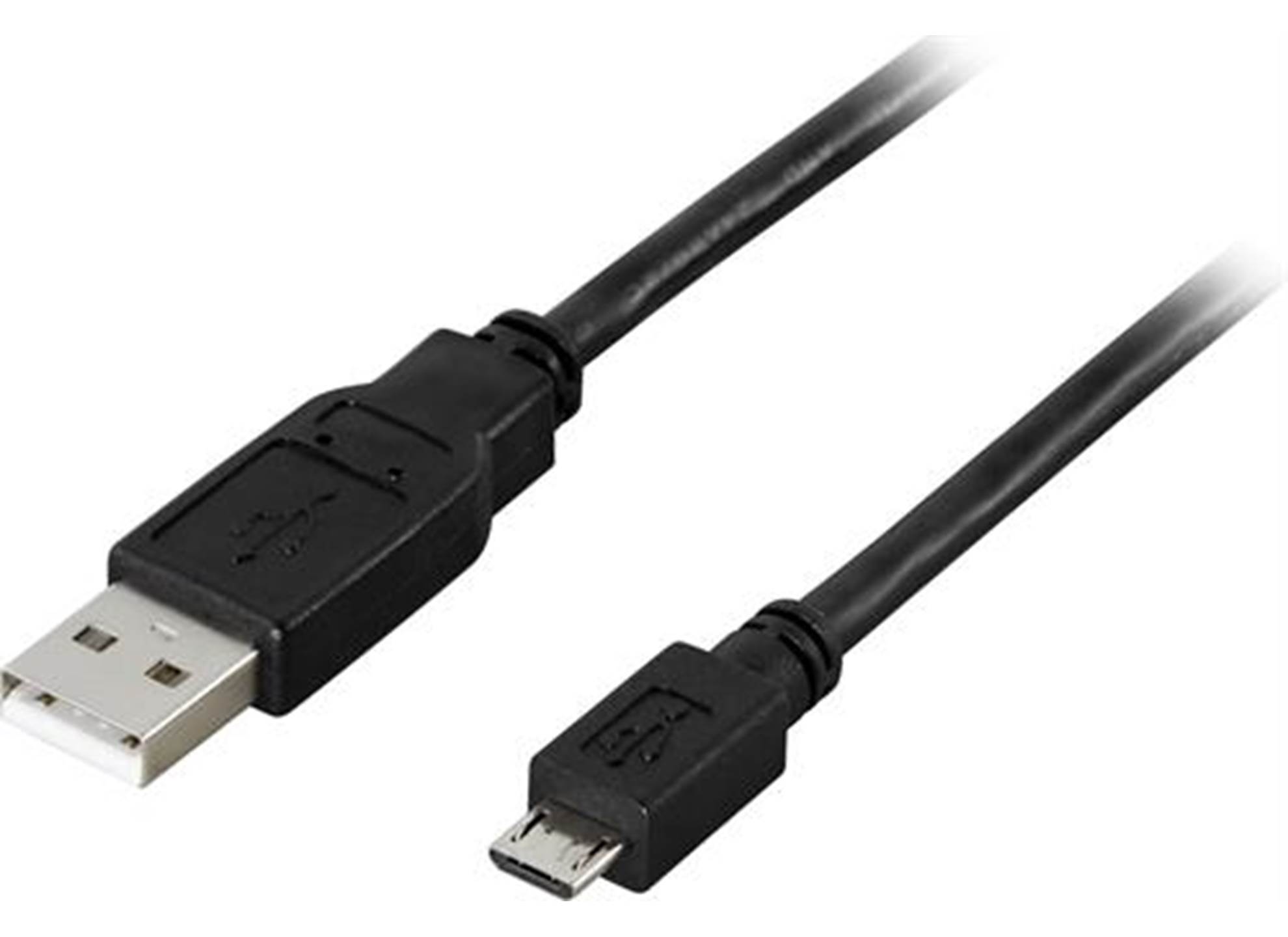 USB-A - Micro-USB Kabel 1m Svart
