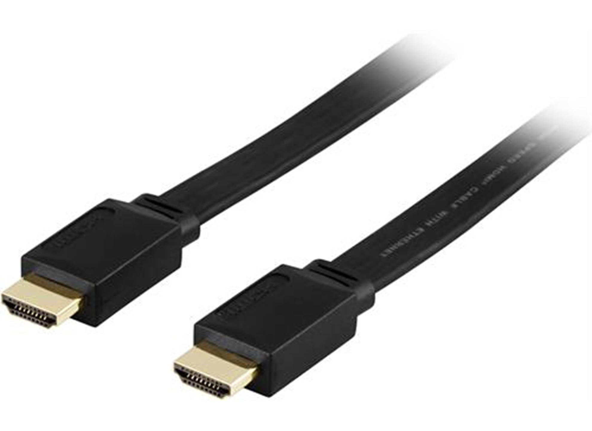 HDMI 4K Flat Kabel 3m Svart
