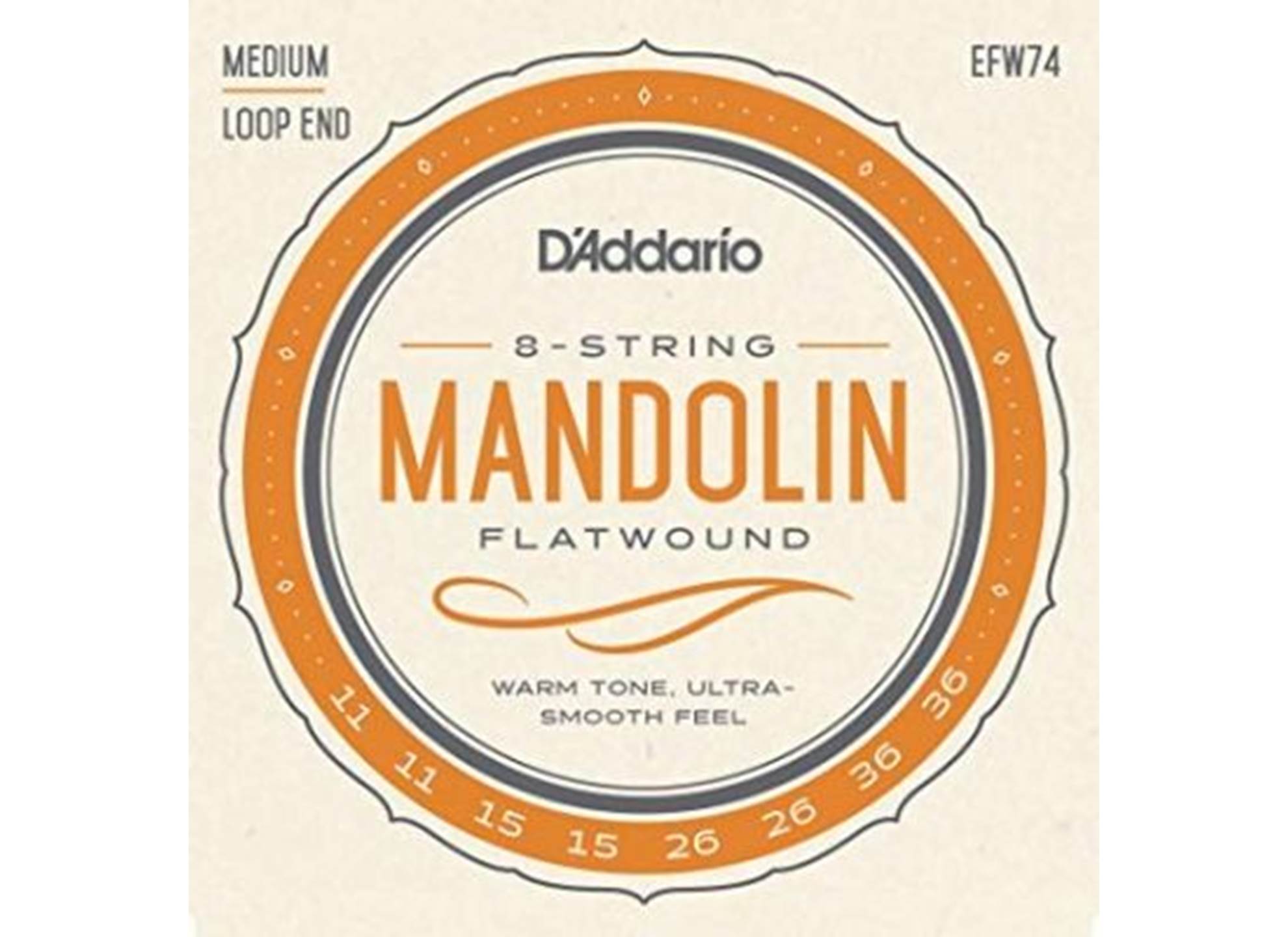 FW74 Medium Mandolin Flatwound 011 - 036