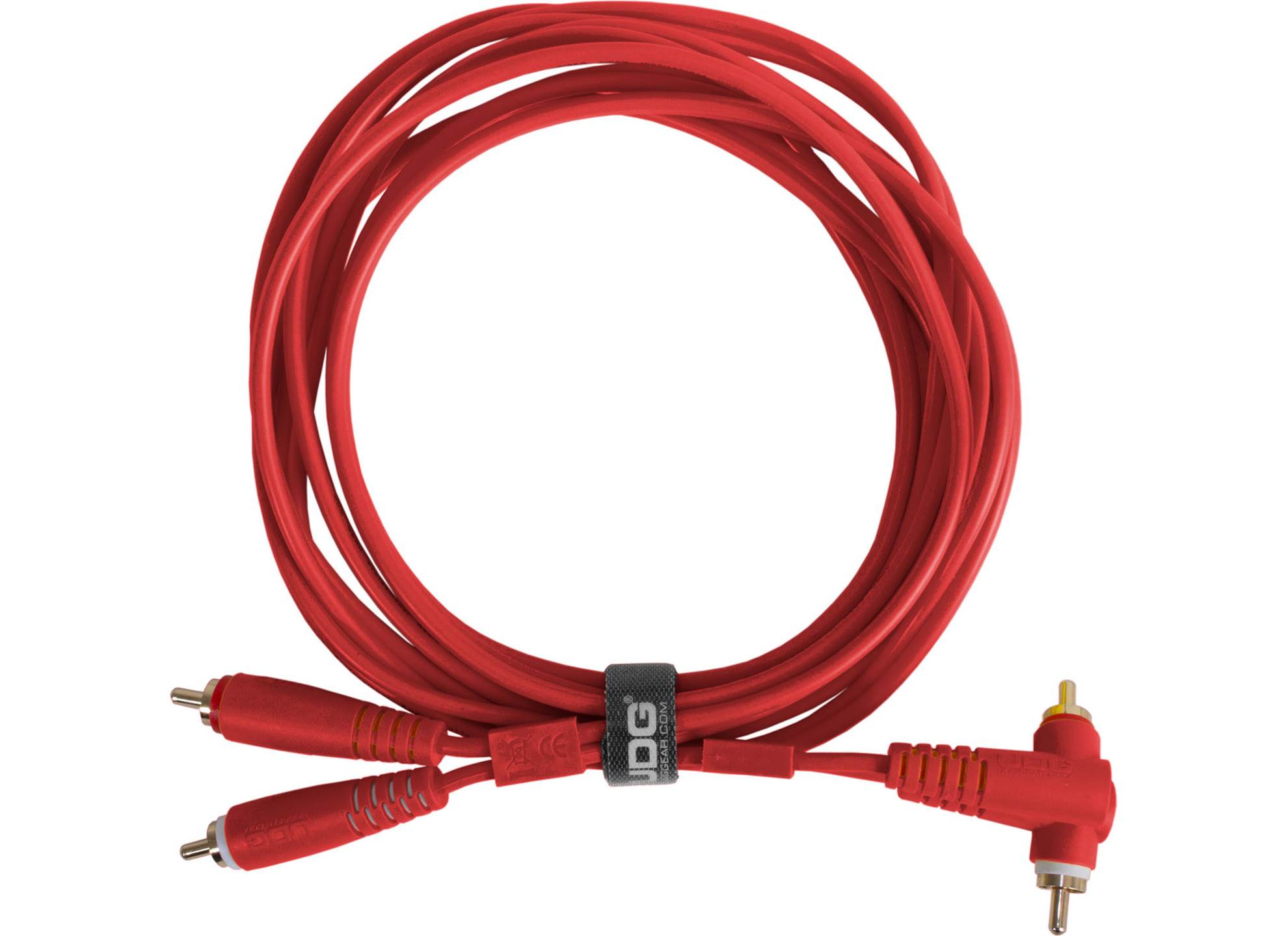 Ultimate Dual RCA-Angled RCA Red 3m