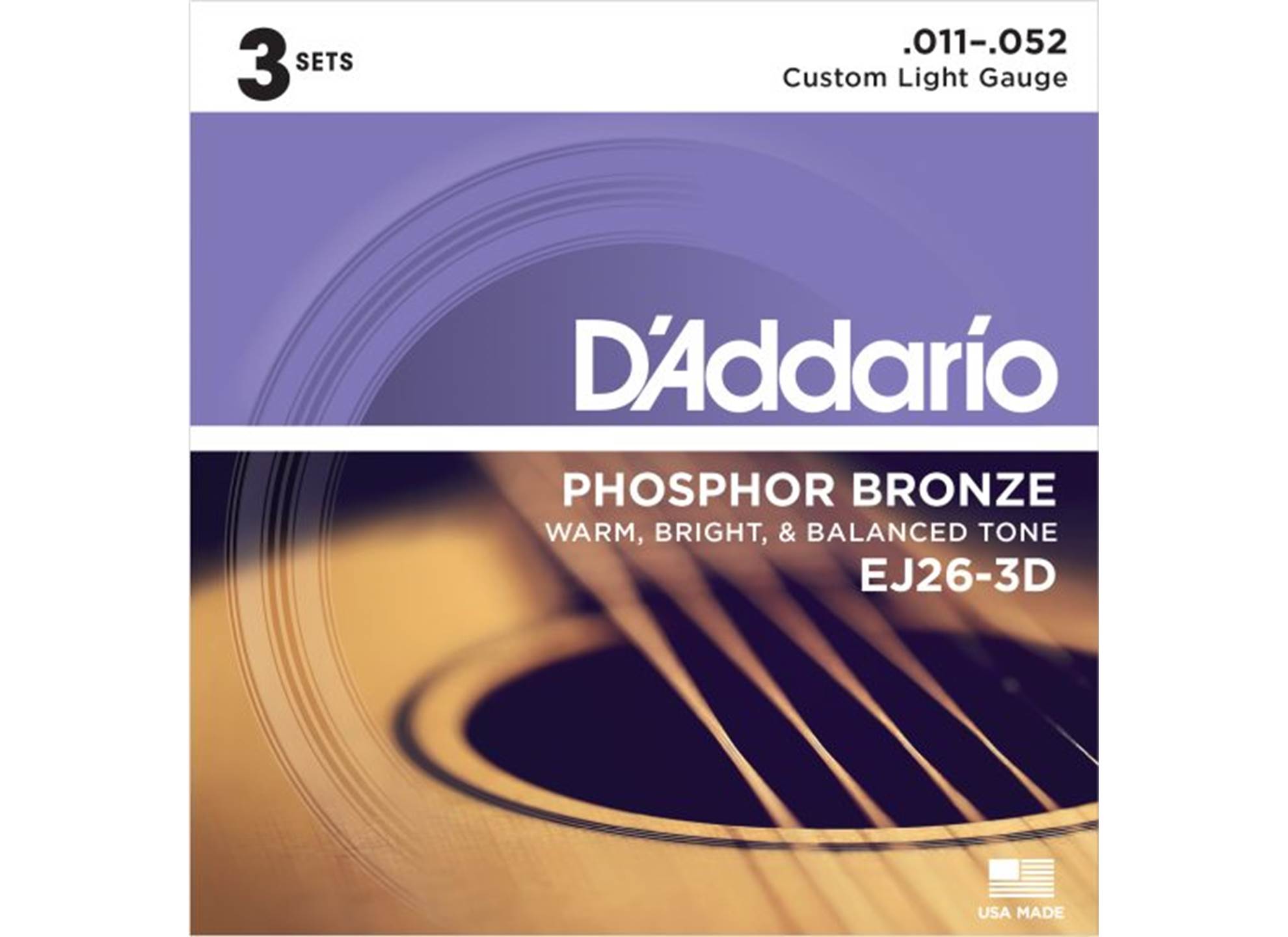 EJ26-3D Phosphor Bronze 3-Pack